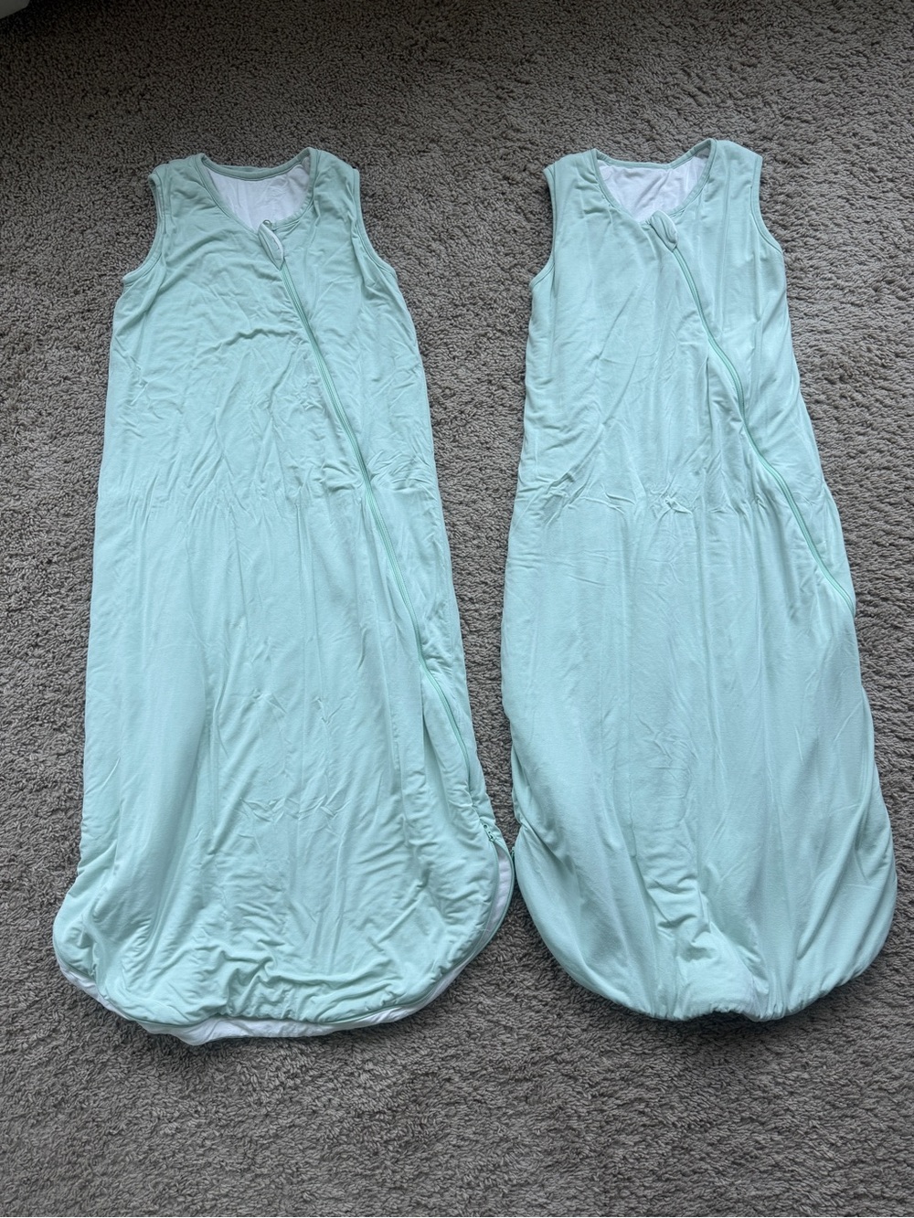 Light Mint Sleeveless Baby Sleep Sacks - Pack of 2